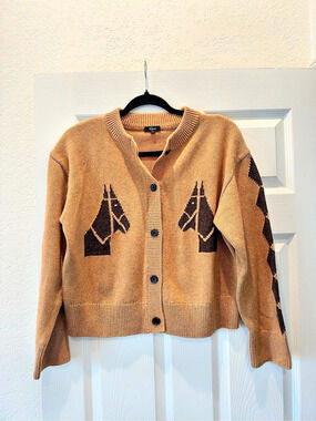 Rails Mavie Cardigan Geometric Brown Size Medium